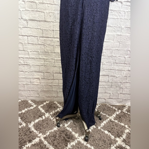 Adrianna Papell Straight-Across Neck Lace Evening Dress size 14 - Picture 8 of 9